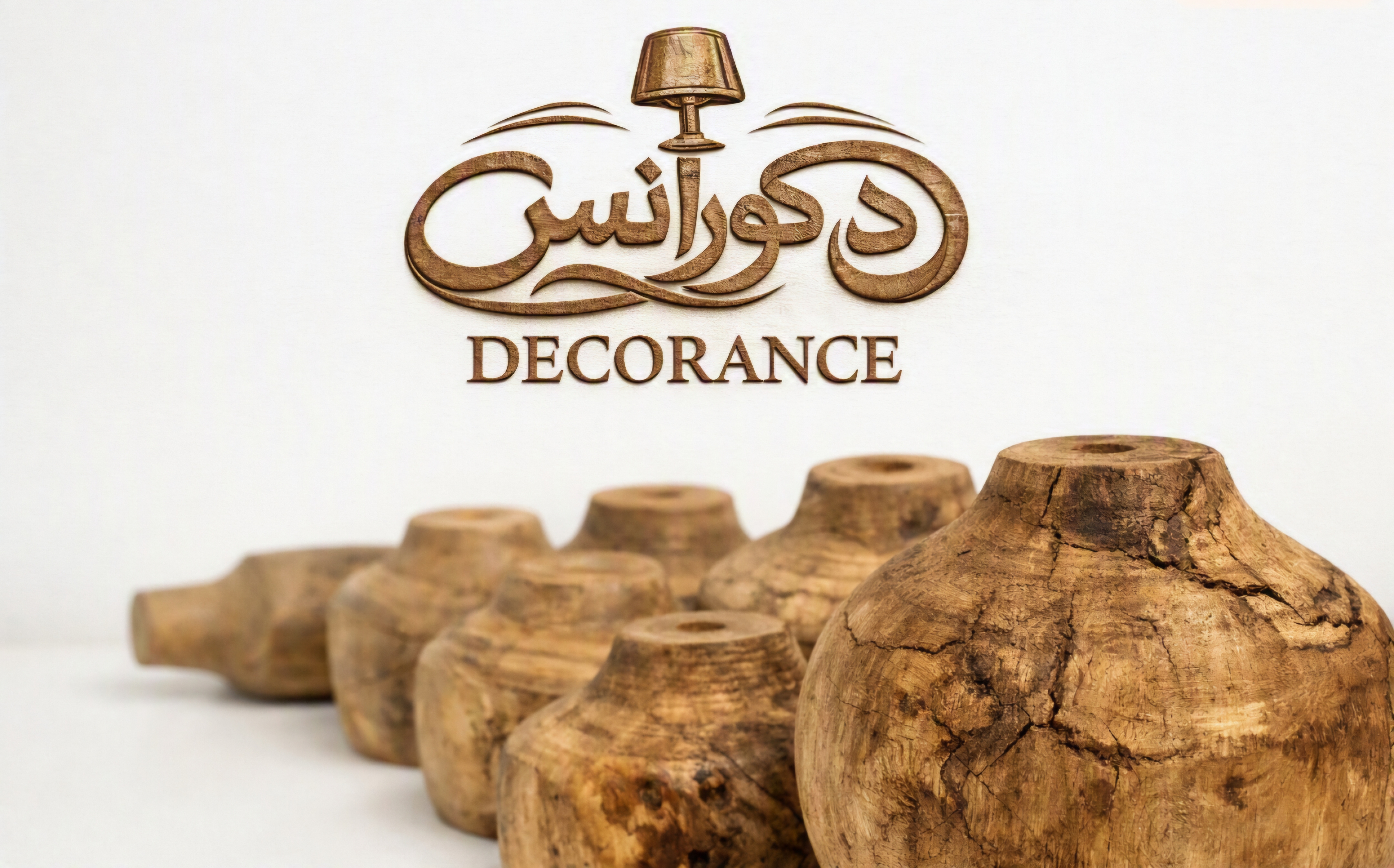گلدان چوبی روستیک